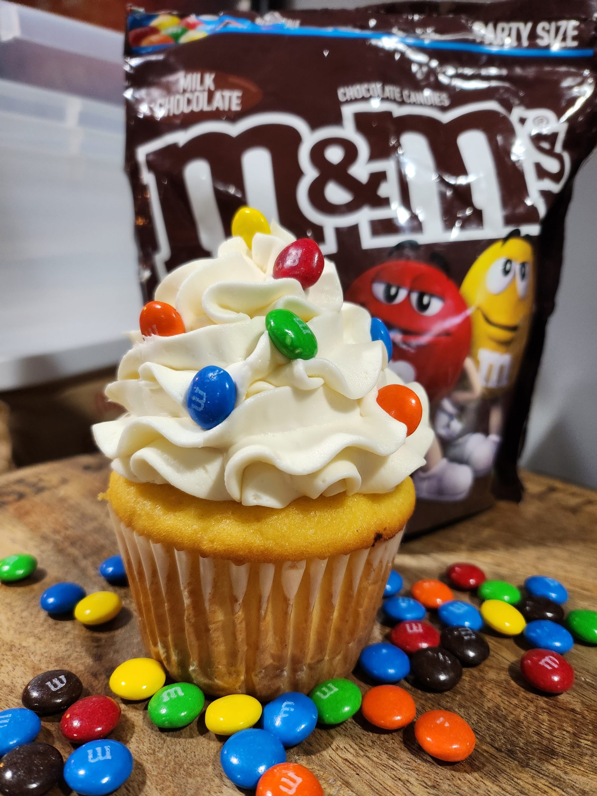 M&M Surprise Cupcake
